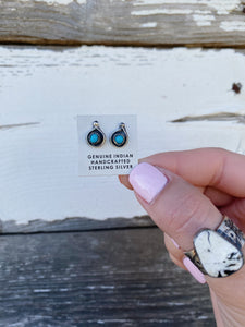 Teardrop Turquoise Earrings - Native Made