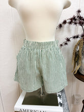 Load image into Gallery viewer, Green Pinstripe Shorts