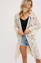 Load image into Gallery viewer, Crochet Lace Cardigan