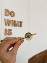 Load image into Gallery viewer, Yarrow Turquoise + Brass Cuff