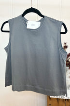 Load image into Gallery viewer, Charcoal Pleat Tank