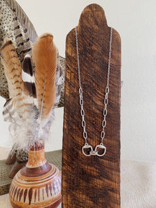 Silver Western Twist Bit Necklace