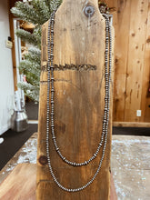 Load image into Gallery viewer, Stacked Silver Pearl Necklace