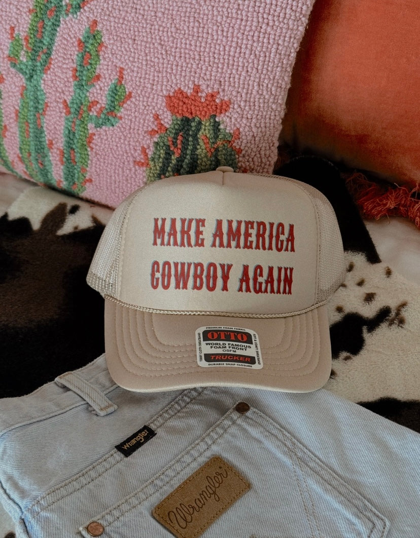 Make America Cowboy Foam Trucker Hat