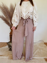 Load image into Gallery viewer, Cream Linen Eyelet Blouse