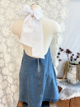 Load image into Gallery viewer, Halter Neck Denim Dress