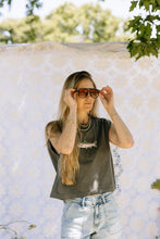 Load image into Gallery viewer, Embroidered Trout Tank - Faded Black