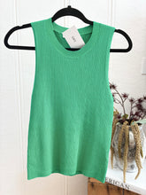 Load image into Gallery viewer, Ribbed Essentials Tank - Green