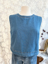 Load image into Gallery viewer, Sleeveless Denim Top