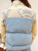Load image into Gallery viewer, Blue Aztec Corduroy Vest