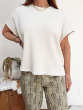 Load image into Gallery viewer, Knit Thermal Short Sleeve - Eggshell