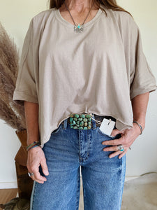 Easy Breezy Taupe Top