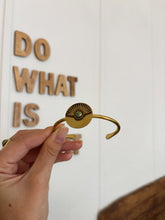 Load image into Gallery viewer, Yarrow Turquoise + Brass Cuff