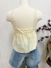 Load image into Gallery viewer, Butter Yellow Embroidered Top