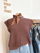 Load image into Gallery viewer, Chocolate Sleeveless Sweater