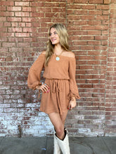 Load image into Gallery viewer, Waffle Knit Romper - Terracotta