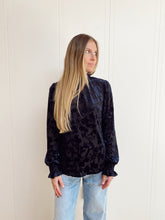 Load image into Gallery viewer, Velvet Mock Neck Blouse