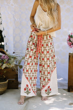 Load image into Gallery viewer, Hand Stamped Floral Cotton Pants