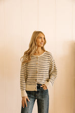 Load image into Gallery viewer, Striped Lightweight Button Cardigan