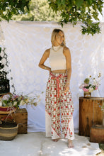 Load image into Gallery viewer, Hand Stamped Floral Cotton Pants