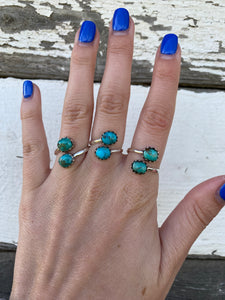 Adjustable Twist Turquoise Ring
