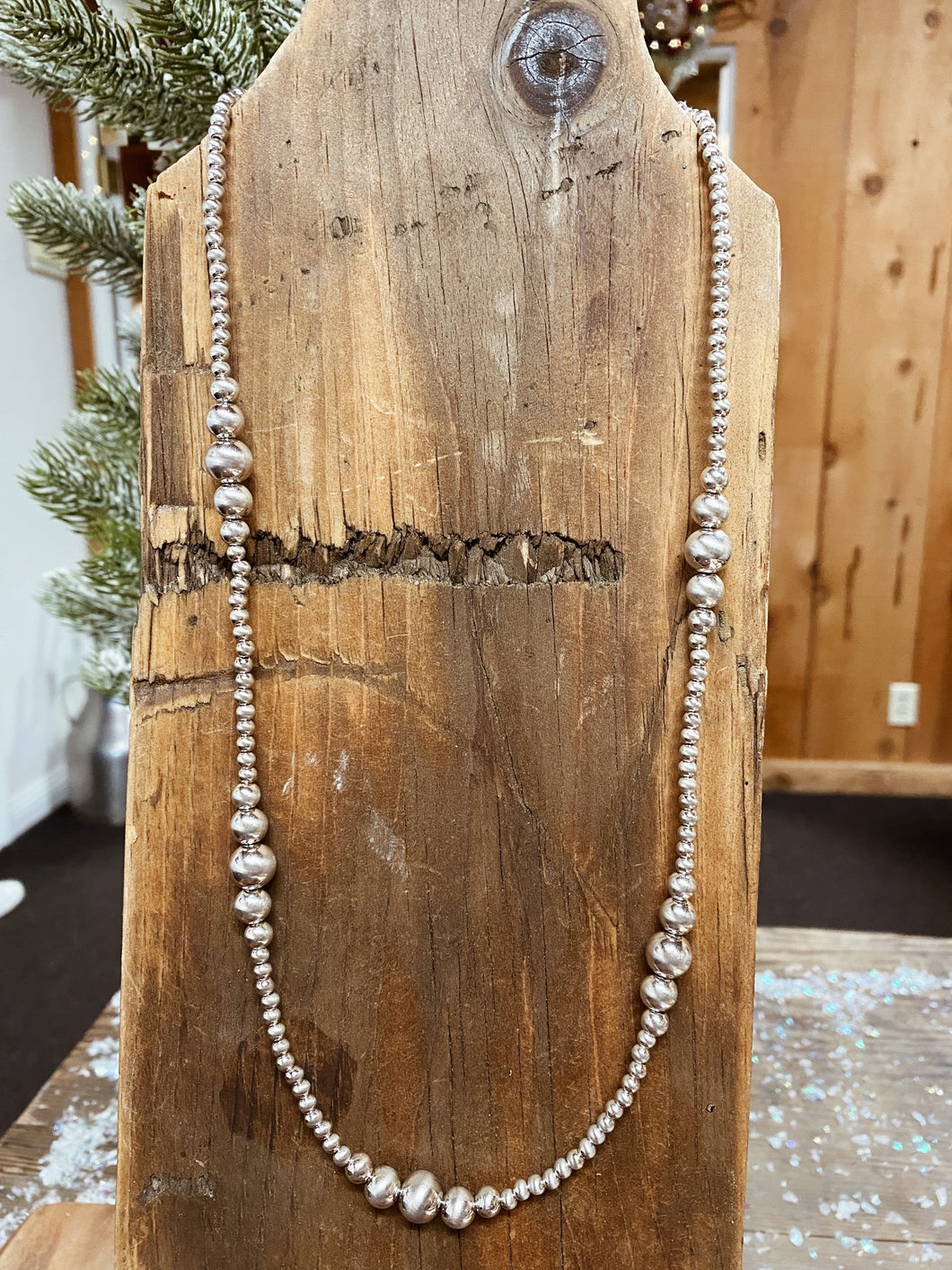 Silver Beaded Necklace