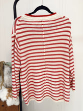 Load image into Gallery viewer, Striped Red Knit Sweater