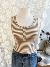 Load image into Gallery viewer, Mocha Striped Tank