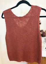 Load image into Gallery viewer, Rust Knit Sweater Top