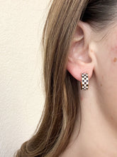 Load image into Gallery viewer, Chunky Checker Hoops