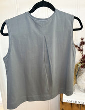 Load image into Gallery viewer, Charcoal Pleat Tank