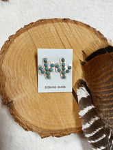 Load image into Gallery viewer, Turquoise Stone Cactus Earrings TC