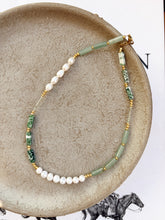 Load image into Gallery viewer, USA Handmade Jade + Freshwater Pearl Necklace