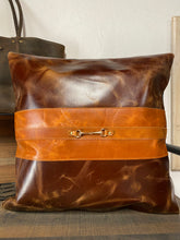 Load image into Gallery viewer, Leather Snaffle Bit Pillow Cover