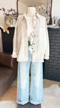 Load image into Gallery viewer, Denim Cotton Button Jacket - Stone
