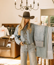 Load image into Gallery viewer, Raw Hem Denim Shirt