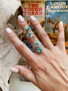 Native Made Adjustable Twist Turquoise Ring TC