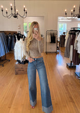 Load image into Gallery viewer, Medium Wash Cuffed Jeans