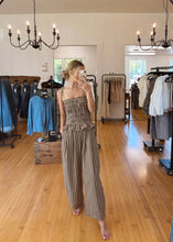 Load image into Gallery viewer, Striped Peplum Jumpsuit