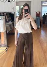 Load image into Gallery viewer, Smocked Waist Pants - Chocolate