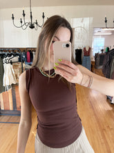 Load image into Gallery viewer, Chocolate Seam Detail Tank