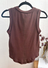 Load image into Gallery viewer, Chocolate Seam Detail Tank