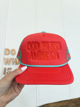 Load image into Gallery viewer, God Bless America Coral Hat