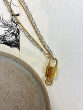 Load image into Gallery viewer, Laney Lock - Repurposed LV Necklace