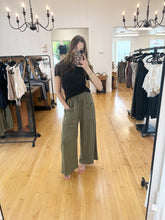 Load image into Gallery viewer, Olive Wide Leg Pants