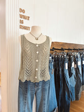 Load image into Gallery viewer, Sage Button Vest