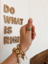 Load image into Gallery viewer, Turquoise + Brass Circle Ring