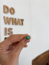 Load image into Gallery viewer, Turquoise + Brass Circle Ring