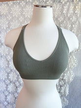 Load image into Gallery viewer, Lace Razorback Bralette - Sage