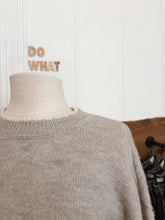 Load image into Gallery viewer, Contrast Scallop Light Taupe Sweater